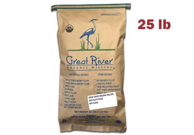 Image: 25 lb Great River Specialty Organic Rye Flour (by Great River Organic Milling)