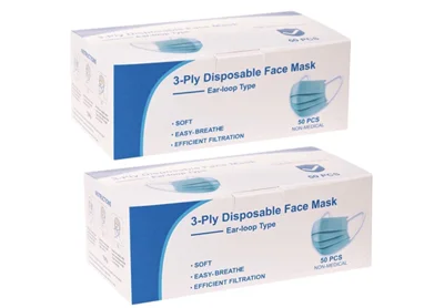 thumbnail image 2 of 3-Layer Disposable Surgical Face Masks – Made In USA – Box Of 50 2 of 6