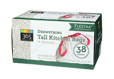 Image: 365 Everyday Value 13 Gallon Drawstring Tall Kitchen Bags (by 365 Everyday Value)