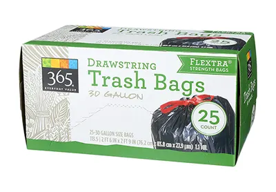 Image: 365 Everyday Value 30 Gallon Drawstring Trash Bags (by 365 Everyday Value)