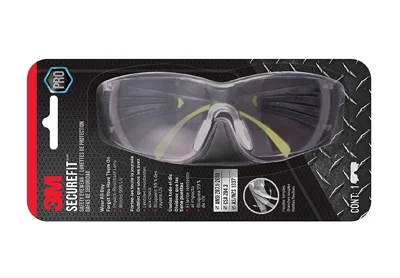 Image: 3M SF400C-WV-6-PS Secure-Fit 400 Anti-Fog Clear Lens Eye Protection Glasses (by 3M Safety)