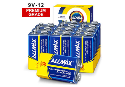 Image: ALLMAX All-Powerful Premium Grade 9V Alkaline Batteries (by ALLMAX BATTERY)