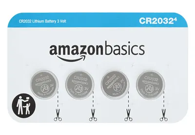 Image: AmazonBasics CR2032 Lithium 3 Volt Coin Cell Battery (by AmazonBasics)