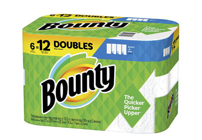Image: Bounty Select-A-Size Paper Towels 6 Double Rolls (by Bounty)