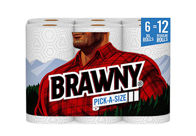 Image: Brawny Pick-a-Size Paper Towels with 6 XL Rolls (by Brawny)