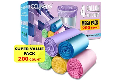 Image: CCLINERS 4 Gallon Small Trash Bags (by CCLINERS)