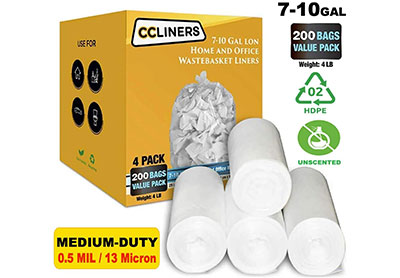 Image: CCLINERS 7-10 Gallon Home & Office Wastebasket Bin Liner (by CCLINERS)