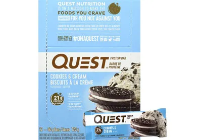 Image: Cookies and Cream Protein Bar (by Quest Nutrition)