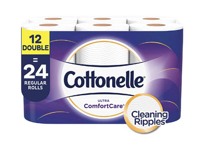 Image: Cottonelle Ultra ComfortCare Soft Toilet Paper 12 Double Rolls (by Cottonelle)