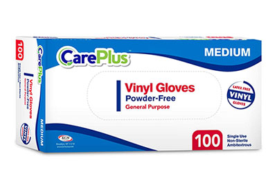 Image: Disposable Powder-Free Clear Vinyl Gloves (by SteadMax)