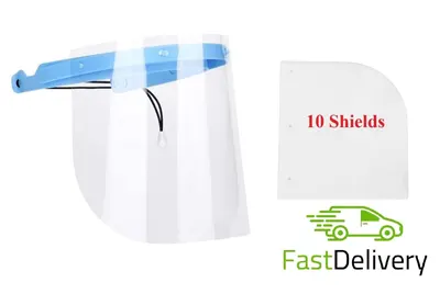 Image: EFK-II Supply Adjustable Face Shield with 10 Plastic Protective Film (by EFK-II Supply)