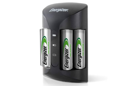 Image: Energizer Recharge Pro Battery Charger with 4 AA NiMH Rechargeable Batteries (by Energizer)