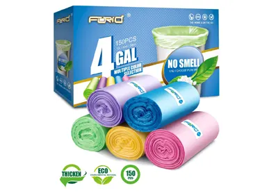 Image: FORID 4 Gallon Small Trash Bags Thin Material-150 Bags (by FORID)