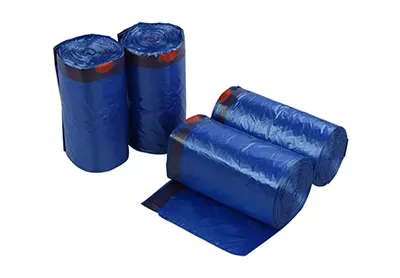 Image: Fiaze 5 Gallon Drawstring Blue Trash Bags (by Fiaze)