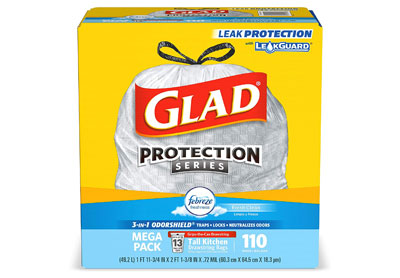 Image: Glad Tall Kitchen Trash Bags-13 Gal, 110 Bags (by Glad)