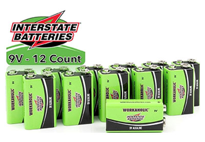 Image: Interstate Batteries Workaholic 9V Alkaline Batteries (by Interstate Batteries)