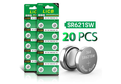 Image: LiCB SR621SW/364/363/164 Alkaline Button Cell Batteries (by LiCB)