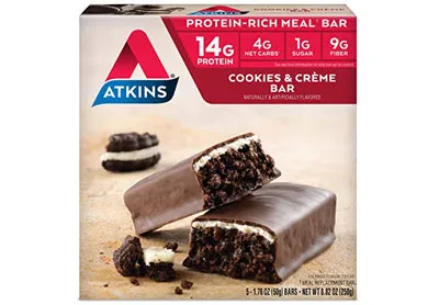Image: Low Carb Protein-Rich Meal Bar with Cookies & Creme (by Atkins)