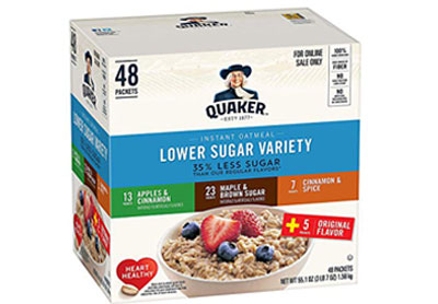 Image: Lower Sugar Instant Oatmeal (by Quaker)