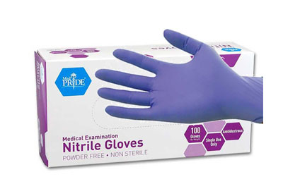 Image: Medical Examination Nitrile Gloves (by MED PRIDE) Image: Medical Examination Nitrile Gloves (by MED PRIDE)