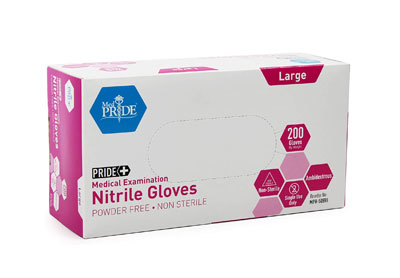 Image: Medpride Medical Examination Nitrile Gloves (by MED PRIDE)