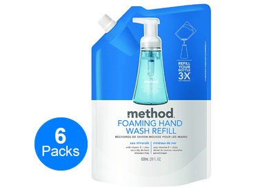 Image: Method Sea Minerals Foaming Hand Wash Refill Pouches (by Method)