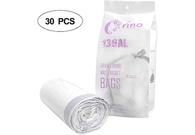 Image: Orino 13 Gallon Drawstring Wastebasket Bags (by Orino)