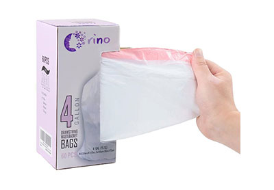 Image: Orino 4 Gallon Drawstring Wastebasket Bags (by Orino)