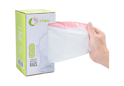 Image: Orino 8 Gallon Drawstring Wastebasket Bags (by Orino)