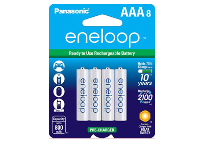 Image: Panasonic BK 4MCCA8BA Eneloop AAA NiMH Rechargeable Batteries (by Eneloop)