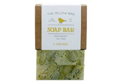 Image: Peppermint Tea Tree Natural Cleansing Body & Facial Bar Soap (by The Yellow Bird)