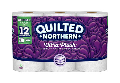 Image: Quilted Northern Ultra Plush Toilet Paper 6 Double Rolls (by Quilted Northern)