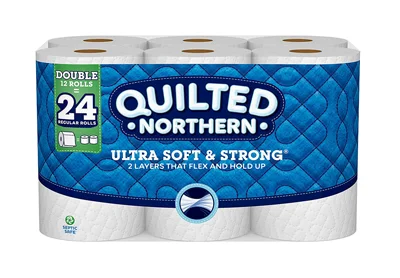Image: Quilted Northern Ultra Soft & Strong Toilet Paper 12 Double Rolls (by Quilted Northern)