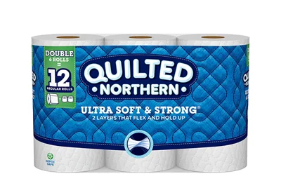 Image: Quilted Northern Ultra Soft & Strong Toilet Paper 6 Double Rolls (by Quilted Northern)