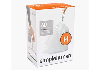 Image: Simplehuman Code H 8-9 Gallon Custom Fit Drawstring Trash Bags (by simplehuman)