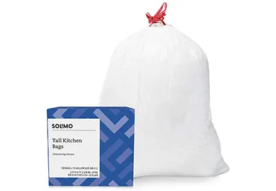 Image: Solimo 13 Gallon Tall Kitchen Drawstring Trash Bags (by Solimo)
