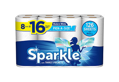 Image: Sparkle Paper Towels with Thirst Pockets 8 Rolls (by Sparkle)