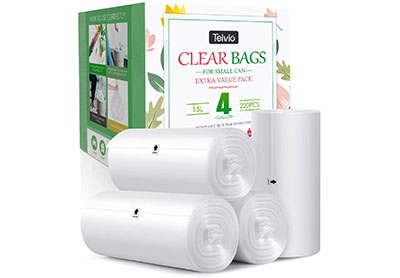 Image: Teivio 4 Gallon Clear Small Plastic Bags-220 Bags (by Teivio)