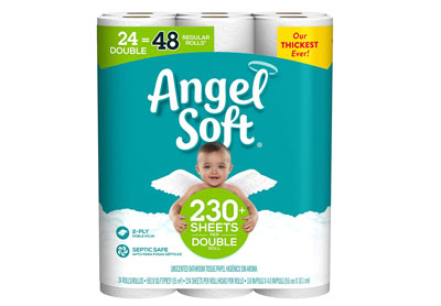 Image: The Thickest Angel Soft Toilet Paper 24 Double Rolls (by Angel Soft)