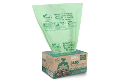 Image: UNNI Certified 100% Compostable Tall Kitchen Trash Bags-13 Gallon, 200 Bags (by UNNI)