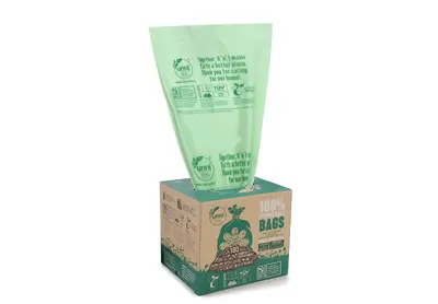 Image: UNNI Certified 100% Compostable Extra Thick Food Scrap Small Kitchen Trash Bags-3 Gallon, 100 Bags (by UNNI)