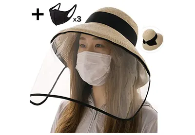 Image: Women's UPF 50 Sun Hat With Face Shield (by Jeff & Aimy)