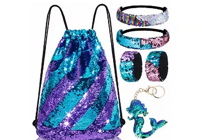 Image: Ga & En Mermaid Reversible Sequin Drawstring Backpack (by Ga & En)