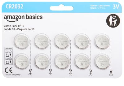 Image: Amazon Basics CR2032 3 Volt Lithium Coin Batteries (10 Count)