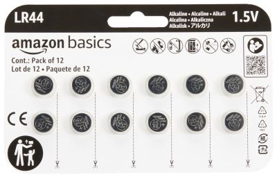 Image: Amazon Basics LR44 1.5V Alkaline Button Cell Batteries (12 Count)