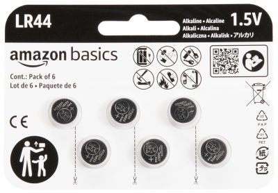 Image: Amazon Basics LR44 1.5V Alkaline Button Cell Batteries (6 Count)