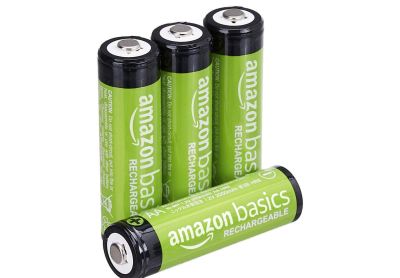Image: Amazon Basics Rechargeable AA NiMH Batteries (4 Count)