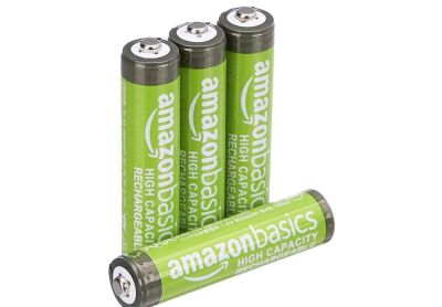 Image: Amazon Basics Rechargeable AAA High Capacity NiMH Batteries (4 Count)