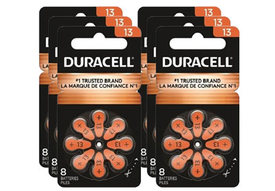 Image: Duracell 13 Hearing Aid Batteries (8 x 6 Pack)