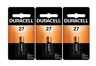 Image: Duracell 27 12V Alkaline Batteries (1 x 3 Pack)